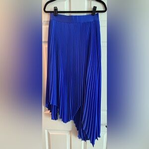 Elegant Blue Pleated Skirt
